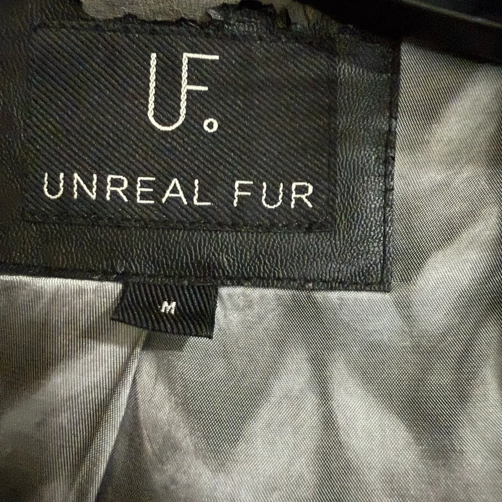 Unreal Fur black shag faux fur jacket - Picture 4 of 5